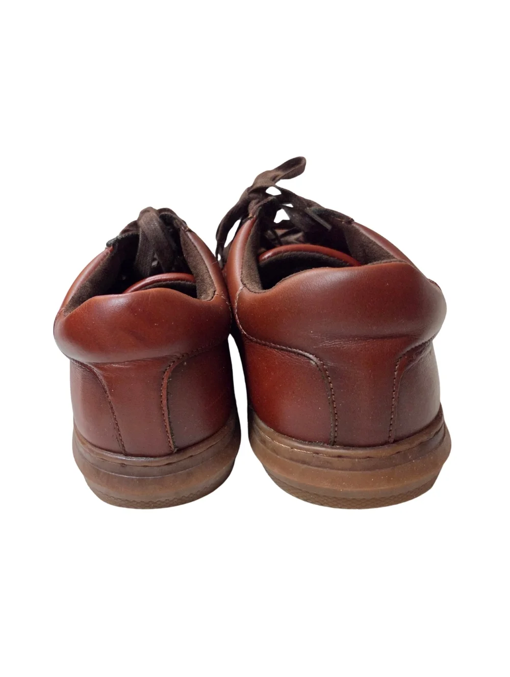 Azkbird Mens 11.5 Oxford Shoes Brown Leather Preppy Office Casual Academia Ivy